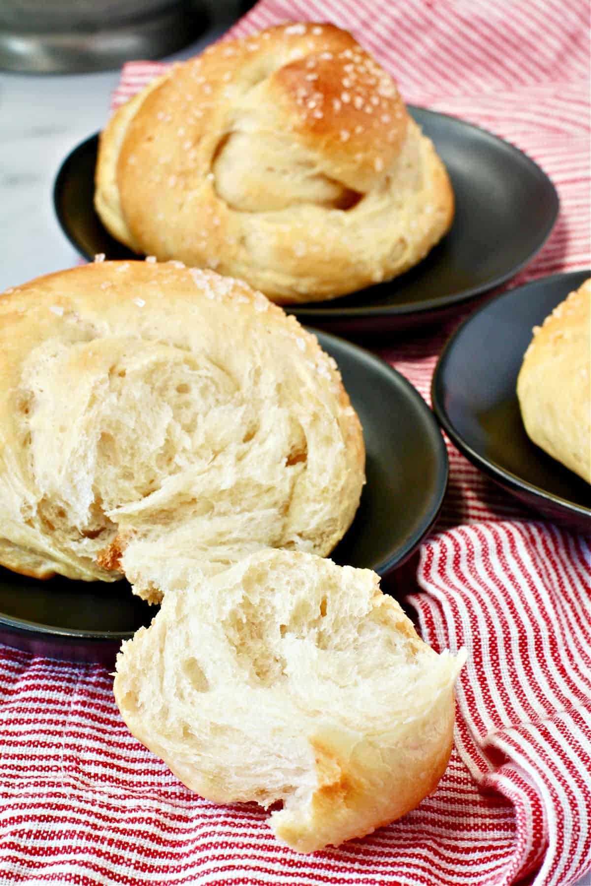 Shoreek - Egyptian Sweet Rolls crumb shot with the fluffy interior.