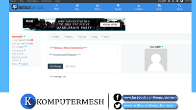 Cara Membuat Akun di AsianFanfics