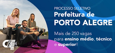 Prefeitura de Porto Alegre abre 242 vagas para Estagiários de Ensino Médio, Superior e Técnico