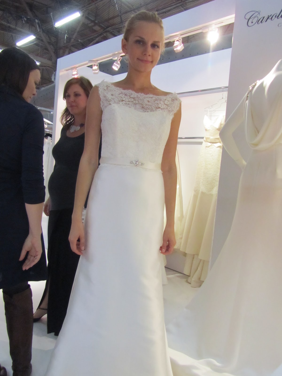 lace wedding dresses with sleeves and open back Fall 2012- NYC Bridal Market