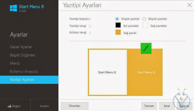 Windows 8 başlat menüsü nasıl aktif edilir