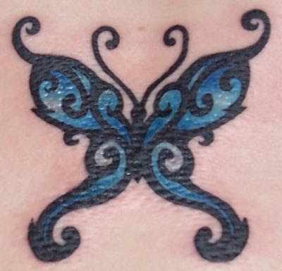 black butterfly tattoos. tribal utterfly tattoo