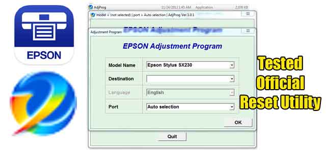 Epson Stylus SX230 Adjustment program (Reset Utility)