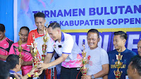 Kapolres Soppeng Keluar Sebagai Juara Pertama Pada Kejuaraan Bulutangkis Se Kabupaten Soppeng Kapolres Cup 2023