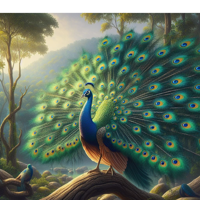 Peacock drawing