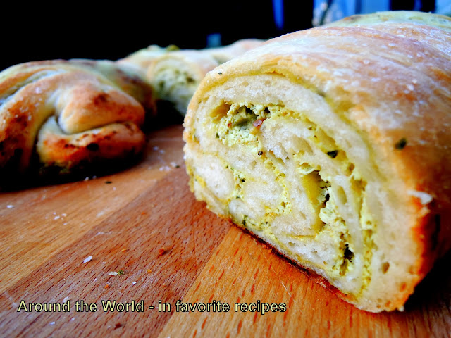 Rustic Pesto and Ricotta Roll