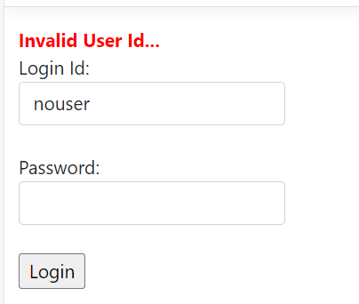 Invalid Login Detail in Asp.net Core MVC