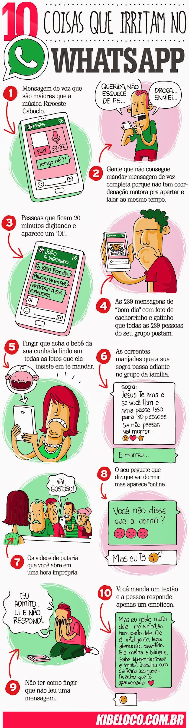 Humor: 10 coisas que irritam no WhatsApp