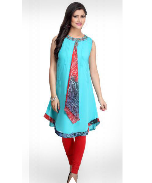 Buy online Women Three Quarter Sleeves Straight Kurti from Kurta Kurtis for  Women by Anubhutee for ₹589 at 63% off | 2024 Limeroad.com
