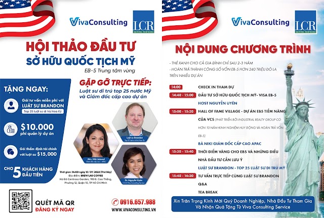 Hội thảo đầu tư sở hữu quốc tịch Mỹ | Viva Consulting Service | 10.09.2022