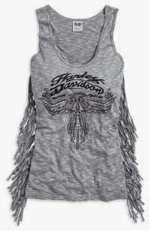 http://www.adventureharley.com/harley-davidson-womens-top-fringe-tank-gray