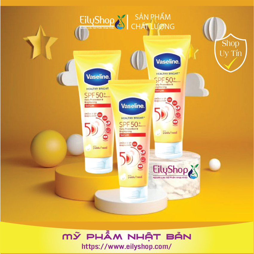 Sữa Dưỡng Thể Trắng Da Toàn Thân Chống Nắng Vaseline Healthy Bright Sun + Pollution Protect SPF 50+ PA++++ Shop Mỹ Phẩm Nhập Khẩu Thailan