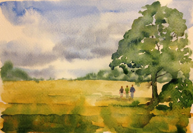 Sunday, 19th August 2018 - Tramping with Tony, Watercolour Painting