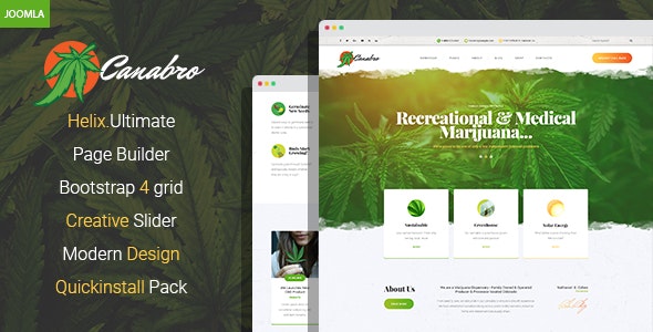 Canabro - Medical Marijuana Joomla Template