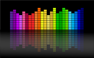 Musical frequencies in different colors.