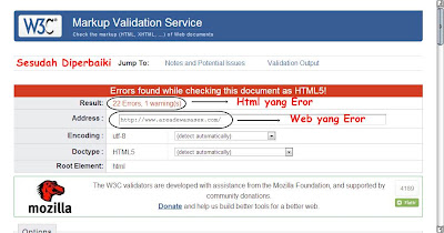 Langkah Mudah Mengurangi Eror pada HTML blog