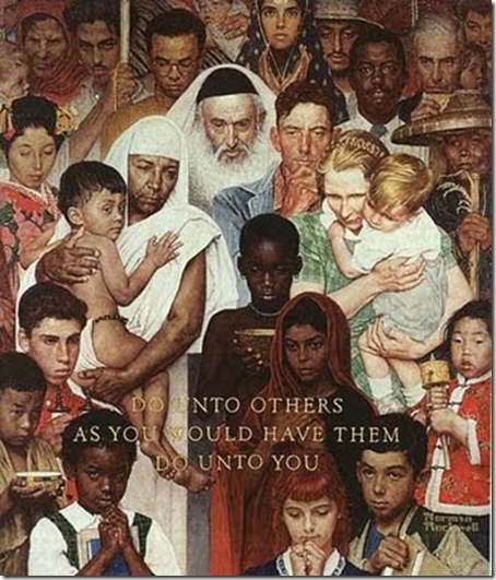 A Regra do ouro, de Norman Rockwell (1894-1978)