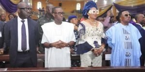 Anambra Gov’s wife, Ebelechukwu, dons Swarovski crystals-enriched $2,755 Gucci glasses at funeral mass