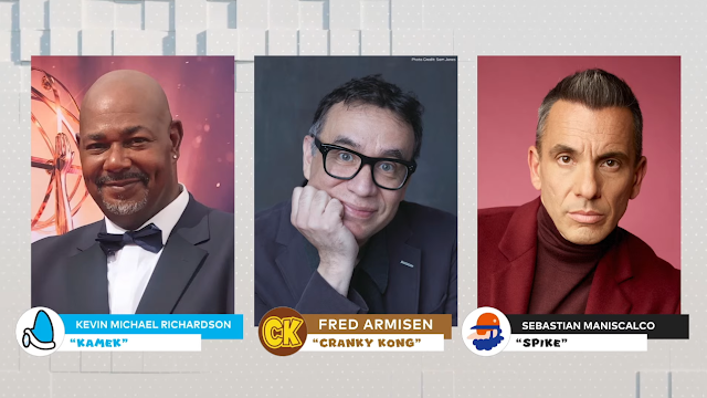 Mario Illumination movie voice actors Kamek Cranky Kong Spike Kevin Michael Richardson Fred Armisen Sebastian Maniscalco