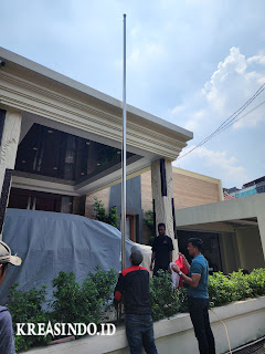 Tiang Bendera Stainless Terpasang di Cipete Jakarta Selatan