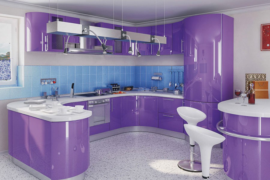 Modern Purple Kitchens - jhayrshow