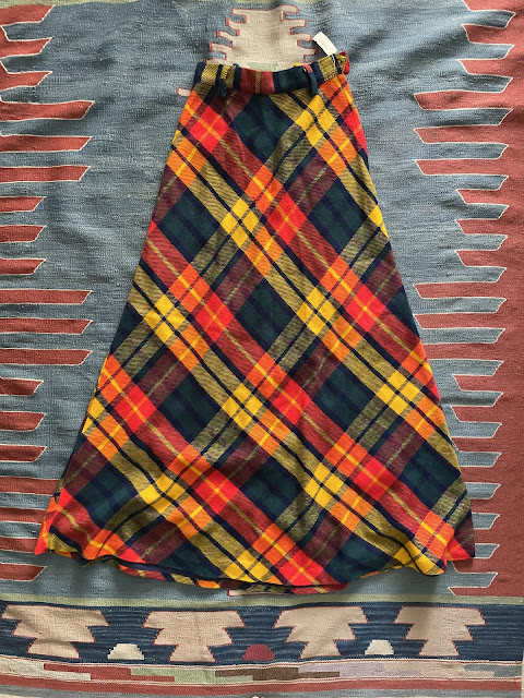 Vintage flay lay of a long skirt