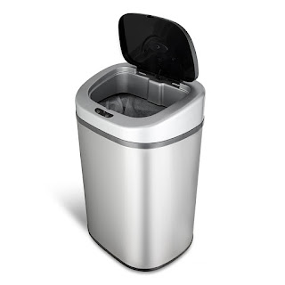 Automatic Touchless Motion Sensor Oval Trash Can