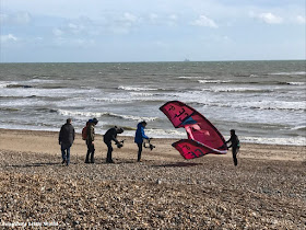 A windy walk along Goring Beach, West Sussex