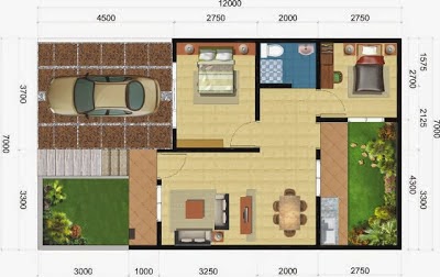 Denah Rumah Minimalis Type 60