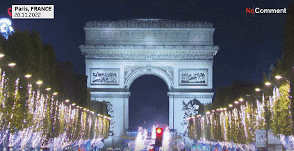 les illuminations aux Champs-Élysées