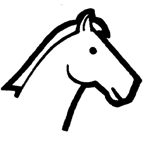 simple animal horse head coloring