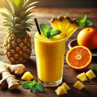 citrus ginger pineapple smoothie