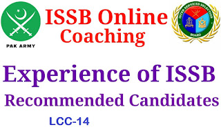 ISSB Experience of LCC Recommended Candidate