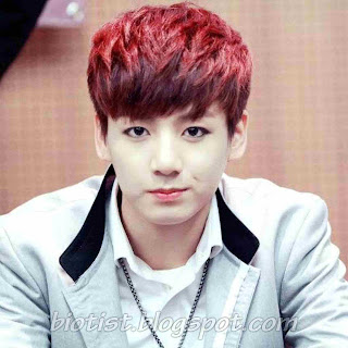 Jungkook BTS With Red Hairstyle