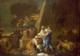 Jacob Burying Laban's Images by Sebastien Bourdon - Religious Paintings from Hermitage Museum