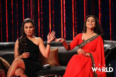 Rani Mukherjee And Vidya Balan In Koffee With Karan Show