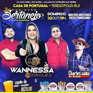 Dia 22-10 Domingão sertanejo na Casa de Portugal de Teresópolis