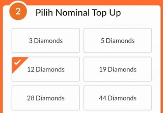 Nominal pembelian diamond