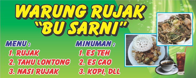  Spanduk Warung Rujak Bu Sarni