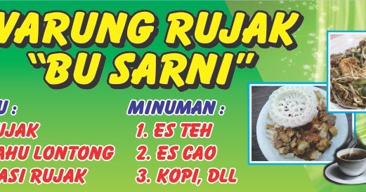  Spanduk Warung Rujak Bu Sarni