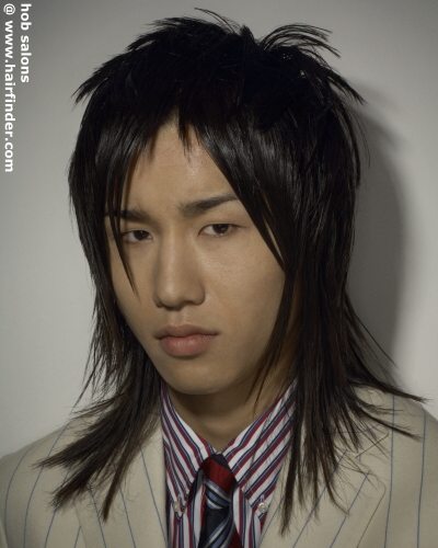 korean men hairstyles. fashionable mens hairstyles. This Asian mens hairstyle, straight jagged 