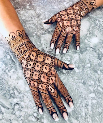 Contoh henna pengantin yang simple