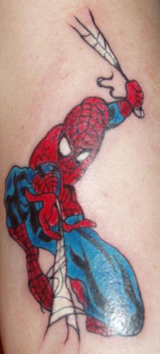 spiderman tattoo chest. his chest tattoo Below- i