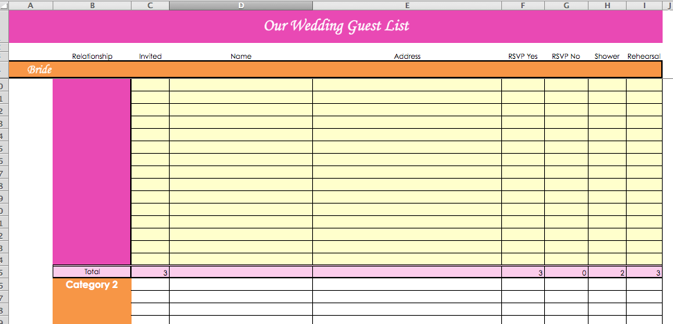 Laura's Plans: Super helpful wedding planning spreadsheets