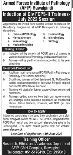 Armed Forces Institute Of Pathology Rawalpindi Offering Training Program