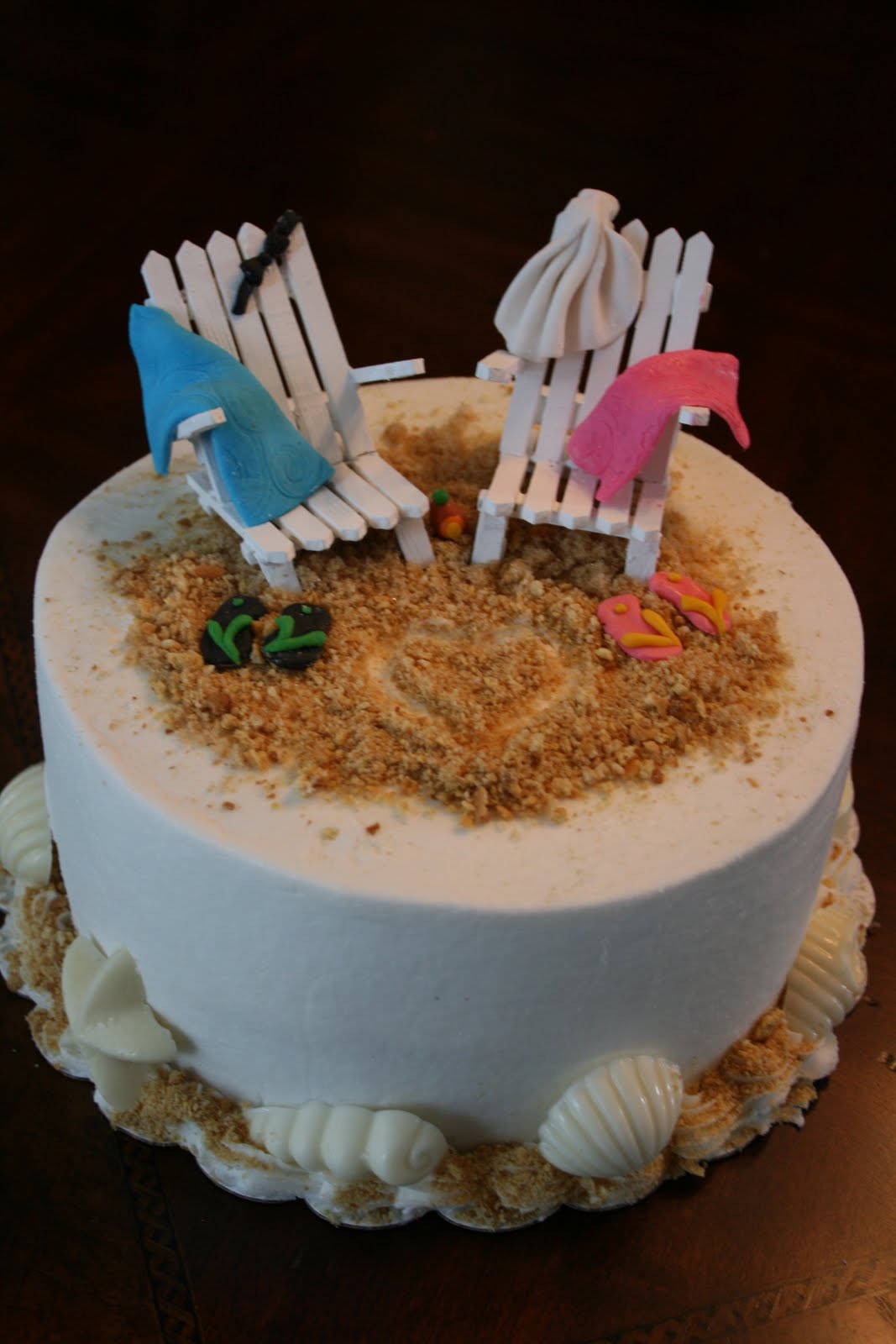 And Everything Sweet: Beach Bridal Shower Cake