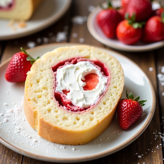 Strawberry Shortcake Cake Roll