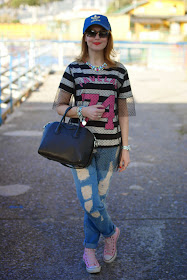 Kilibbi t-shirt, tulle on t.shirt, miu miu rasoir, adidas cap, Fashion and Cookies, fashion blogger