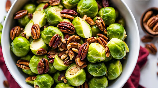 Maple Brussels Sprouts with Apples and Pecans