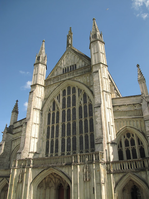 The front of Winchester Cathedral